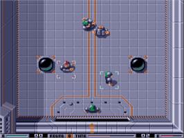 In game image of Speedball on the Commodore Amiga.
