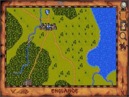 In game image of Spirit of Excalibur on the Commodore Amiga.