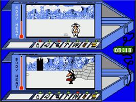 In game image of Spy vs. Spy III: Arctic Antics on the Commodore Amiga.