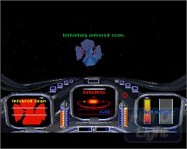 In game image of Star Crusader on the Commodore Amiga.