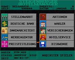 In game image of Steigenberger Hotelmanager on the Commodore Amiga.