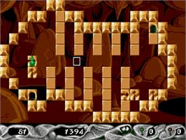 In game image of Stoneage on the Commodore Amiga.