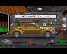 In game image of Street Rod on the Commodore Amiga.
