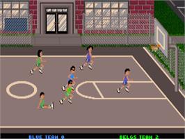 In game image of Street Sports Basketball on the Commodore Amiga.