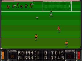 In game image of Striker on the Commodore Amiga.
