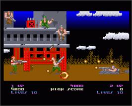 In game image of Super C on the Commodore Amiga.