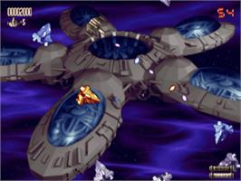 In game image of Super Stardust on the Commodore Amiga.