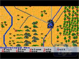 In game image of Sword of Aragon on the Commodore Amiga.