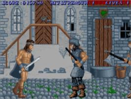 In game image of Sword of Sodan on the Commodore Amiga.