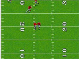 In game image of TV Sports Football on the Commodore Amiga.