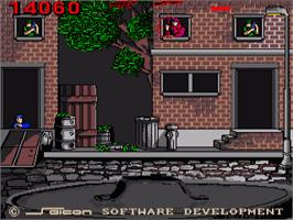 In game image of Take 'Em Out on the Commodore Amiga.