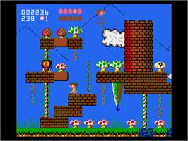 In game image of Terry's Big Adventure on the Commodore Amiga.
