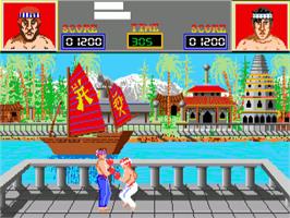 In game image of Thai Boxing on the Commodore Amiga.