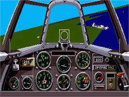 In game image of Their Finest Hour: The Battle of Britain on the Commodore Amiga.