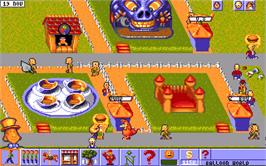 In game image of Theme Park on the Commodore Amiga.