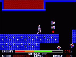 In game image of Thexder on the Commodore Amiga.
