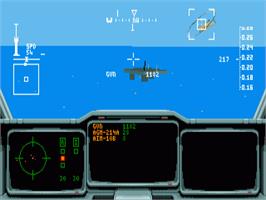 In game image of Thunderhawk AH-73M on the Commodore Amiga.