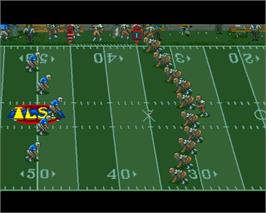 In game image of Tom Landry Strategy Football on the Commodore Amiga.