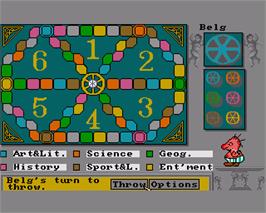 In game image of Trivial Pursuit on the Commodore Amiga.