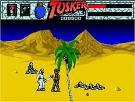 In game image of Tusker on the Commodore Amiga.