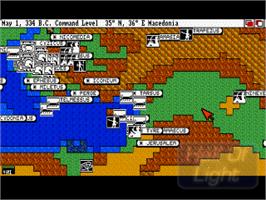 In game image of UMS II: Nations at War on the Commodore Amiga.