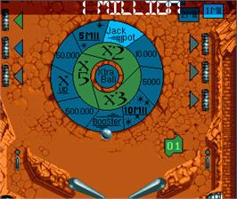 In game image of Ultimate Pinball Quest on the Commodore Amiga.
