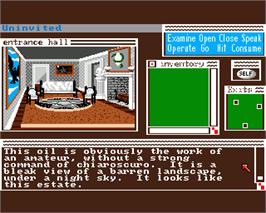 In game image of Uninvited on the Commodore Amiga.