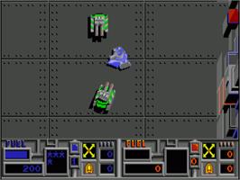 In game image of Vindicators on the Commodore Amiga.