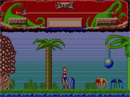 In game image of Vixen on the Commodore Amiga.