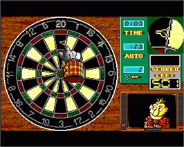 In game image of Wacky Darts on the Commodore Amiga.