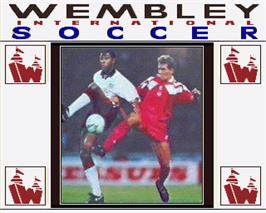 In game image of Wembley International Soccer on the Commodore Amiga.