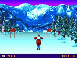 In game image of Winter Olympics: Lillehammer '94 on the Commodore Amiga.