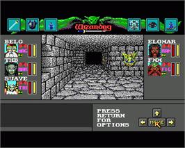 In game image of Wizardry VI: Bane of the Cosmic Forge on the Commodore Amiga.
