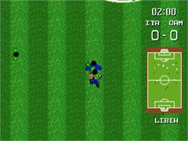 In game image of World Championship Soccer on the Commodore Amiga.