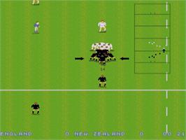 In game image of World Class Rugby on the Commodore Amiga.