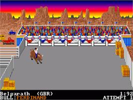 In game image of World Games on the Commodore Amiga.