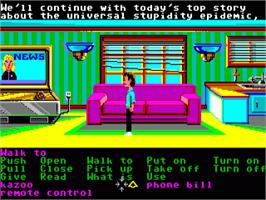 In game image of Zak McKracken and the Alien Mindbenders on the Commodore Amiga.