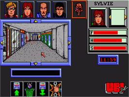 In game image of Zombi on the Commodore Amiga.