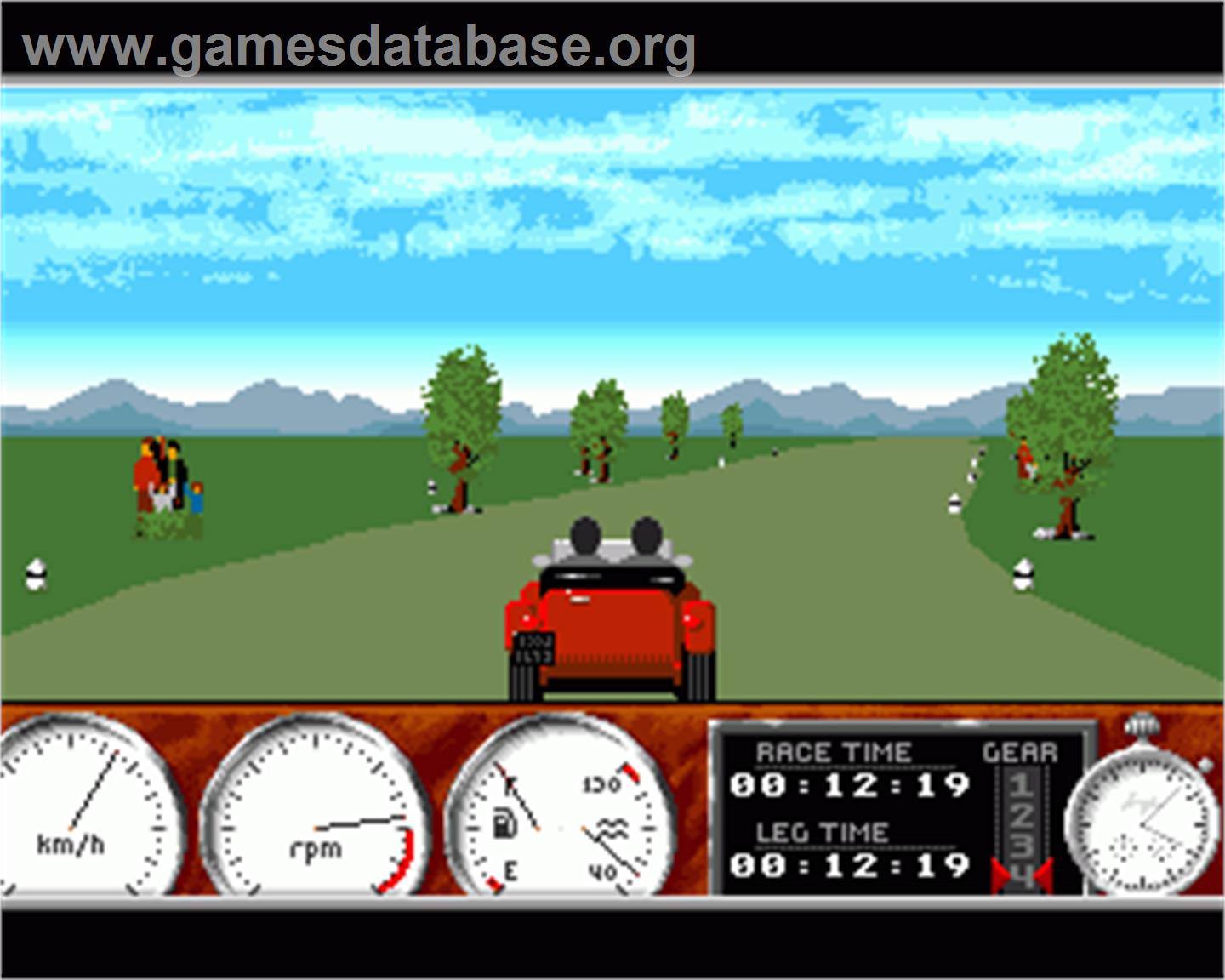 1000 Miglia: Great1000 Miles Rally - Commodore Amiga - Artwork - In Game