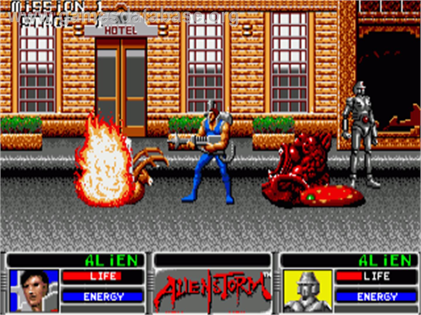 Alien Storm - Commodore Amiga - Artwork - In Game