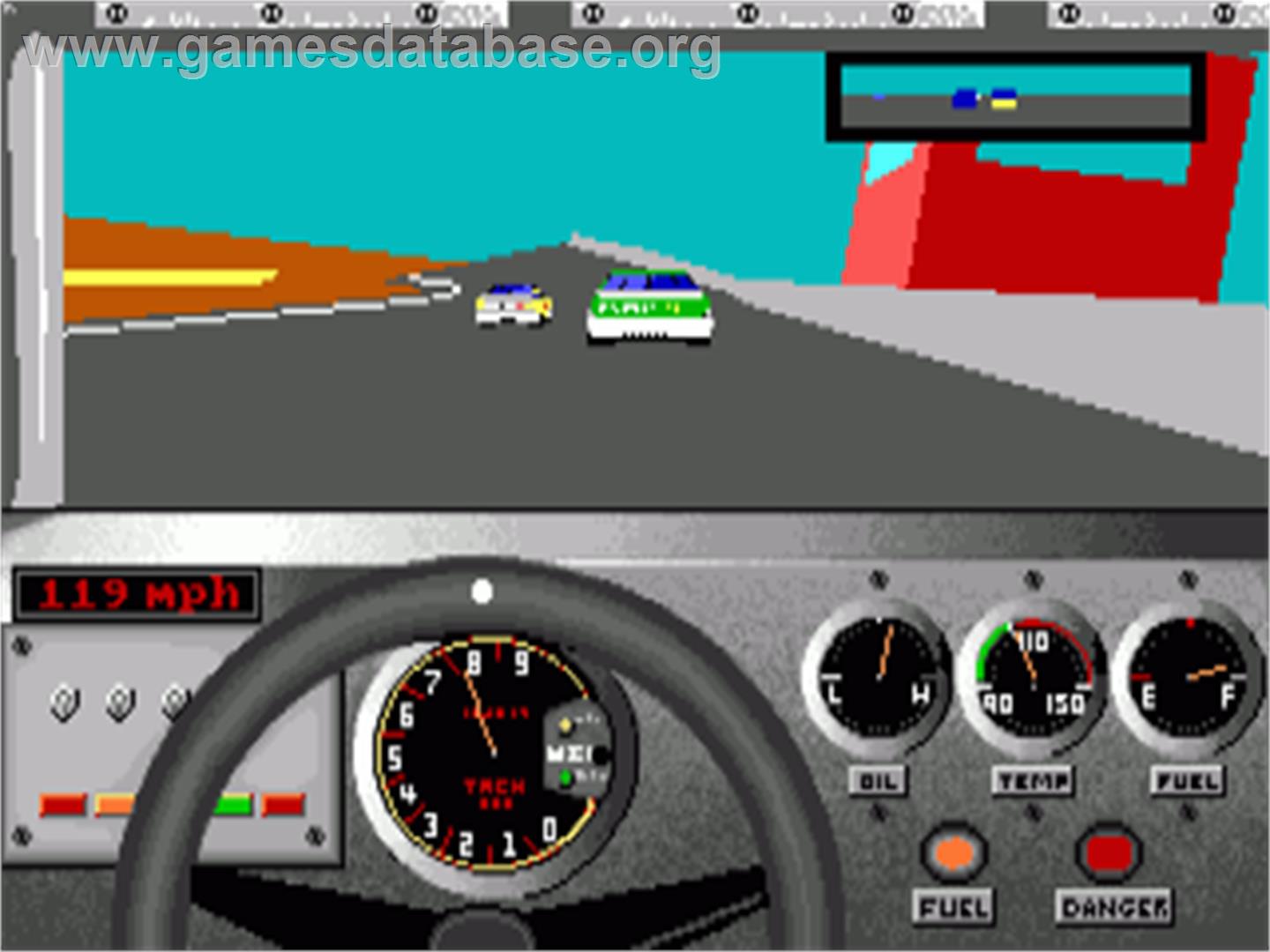 Bill Elliott's NASCAR Challenge - Commodore Amiga - Artwork - In Game
