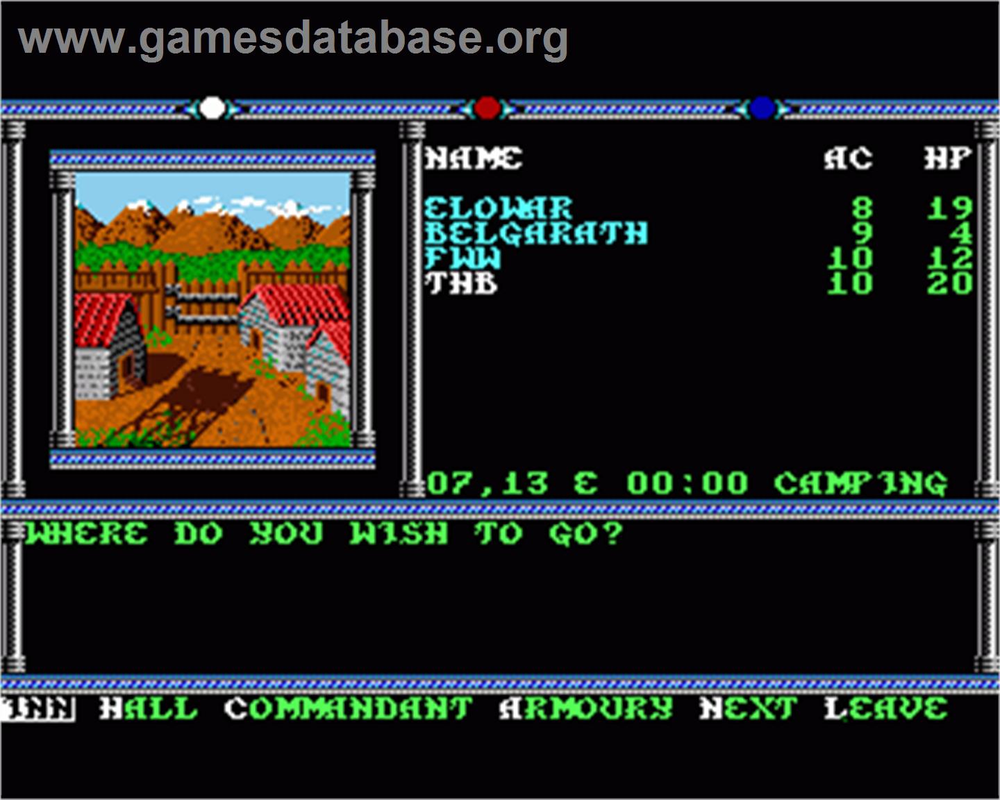 Champions of Krynn - Commodore Amiga - Artwork - In Game