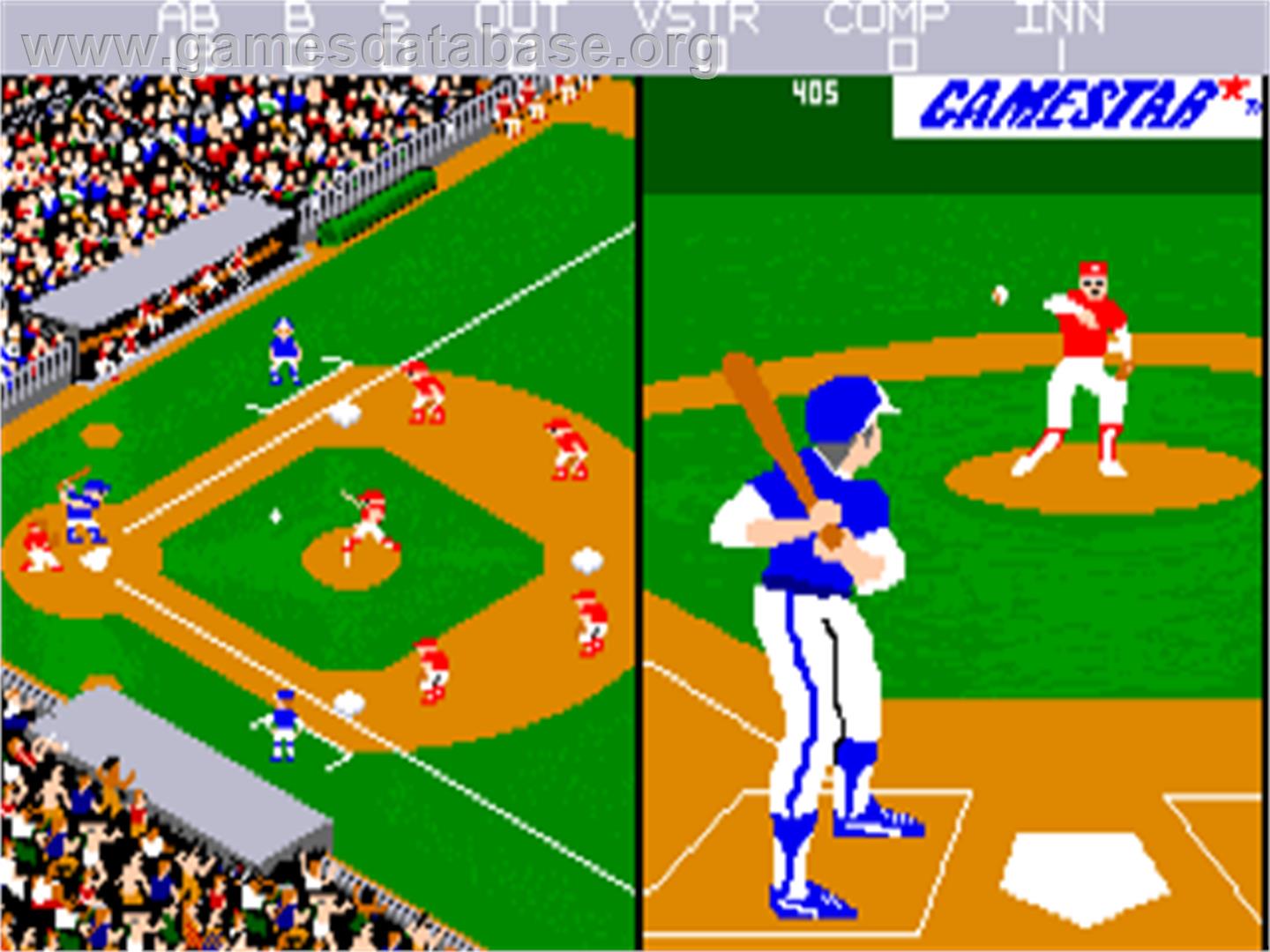 Championship Baseball - Commodore Amiga - Artwork - In Game