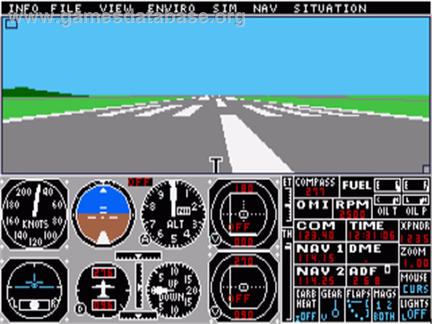 Flight Simulator 2 - Commodore Amiga - Artwork - In Game