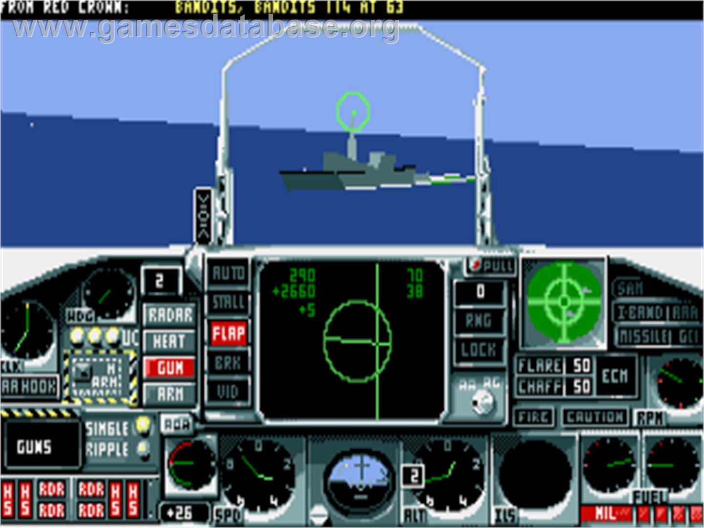 Flight of the Intruder - Commodore Amiga - Artwork - In Game
