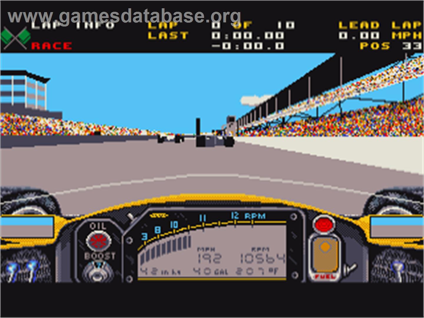Indianapolis 500: The Simulation - Commodore Amiga - Artwork - In Game