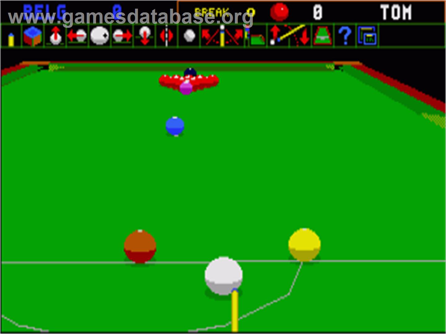 Jimmy White's Whirlwind Snooker - Commodore Amiga - Artwork - In Game