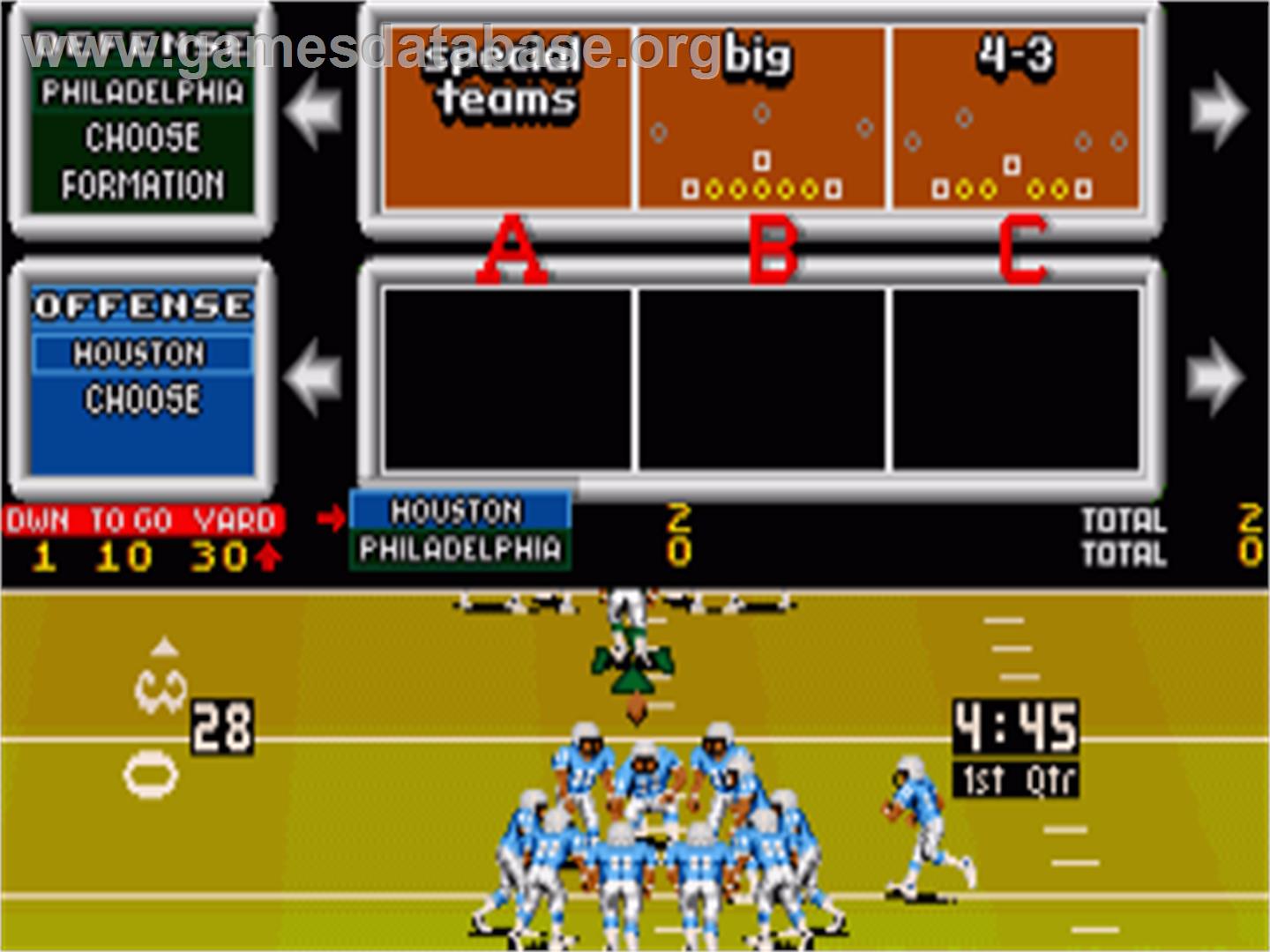 John Madden Football - Commodore Amiga - Artwork - In Game