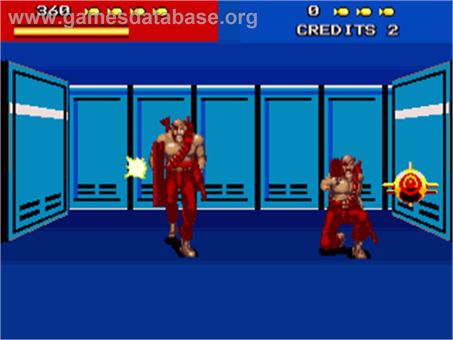 Line of Fire / Bakudan Yarou - Commodore Amiga - Artwork - In Game