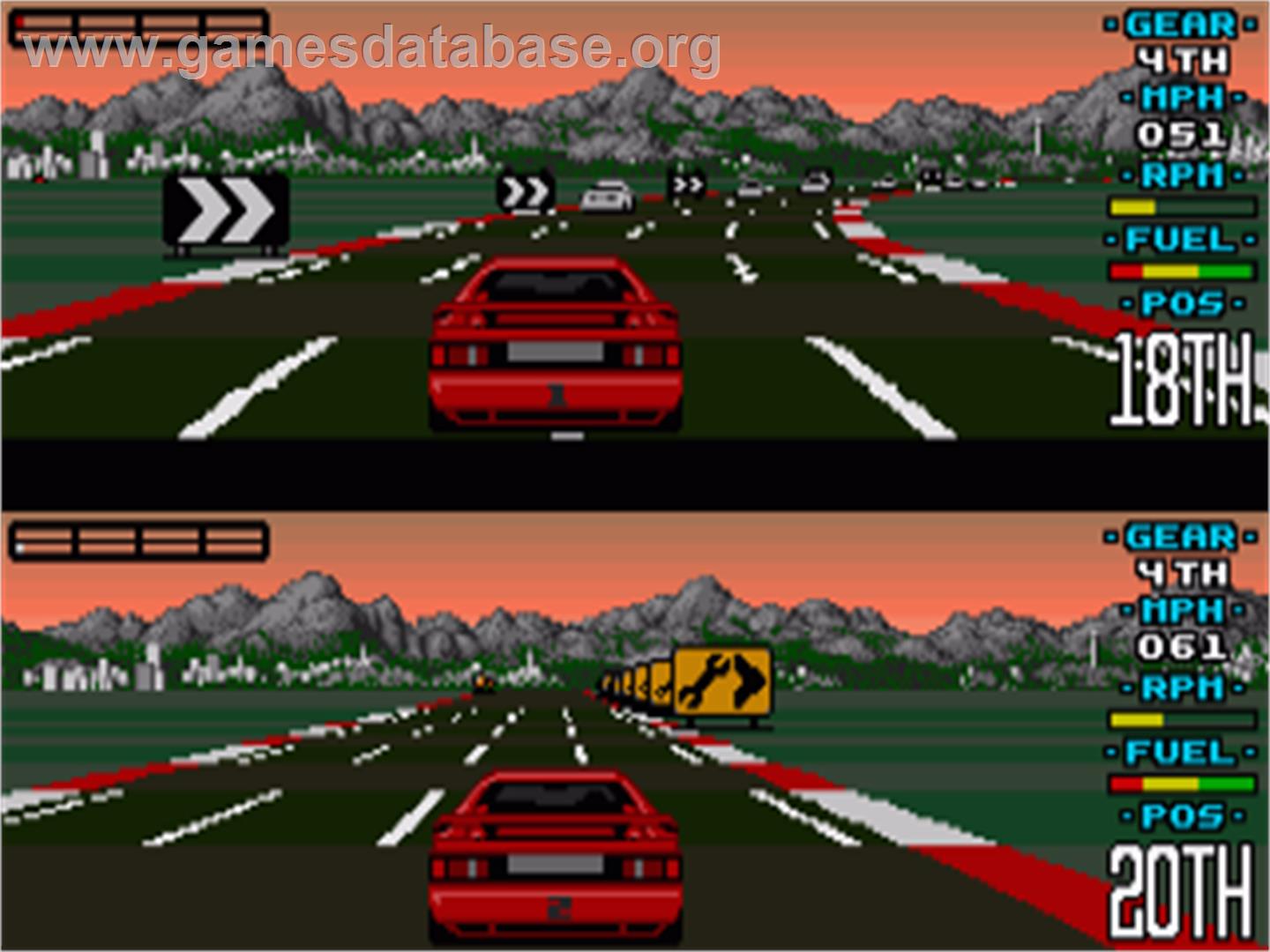 Lotus Esprit Turbo Challenge - Commodore Amiga - Artwork - In Game